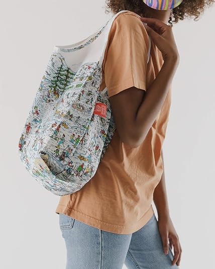 Amazon | [バグゥ] エコバッグ Standard BAGGU Where's Wally Beach